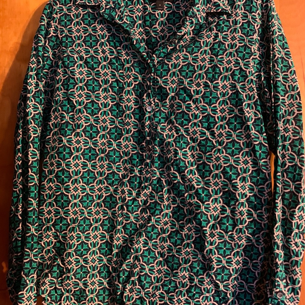 JCREW Silk Geometric Print Tunic